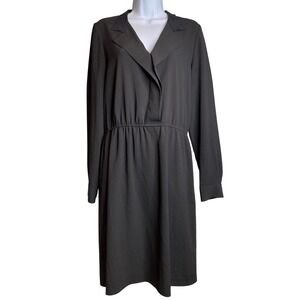 Tahari Womens Black Shirt‎ Dress Sz 6 Career Quiet Elegance Minimalist Versatile